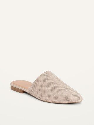 Faux-Suede Pointy-Toe Mule Flats For Women | Old Navy (US)