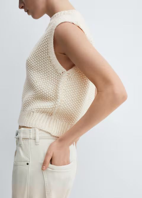 Chunky-knit vest -  Women | Mango USA | MANGO (US)