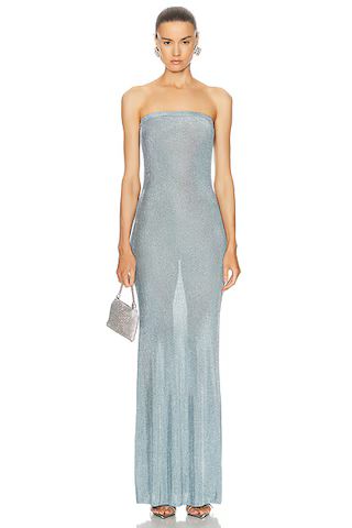 Narissa Metallic Knit Maxi Dress | FWRD 