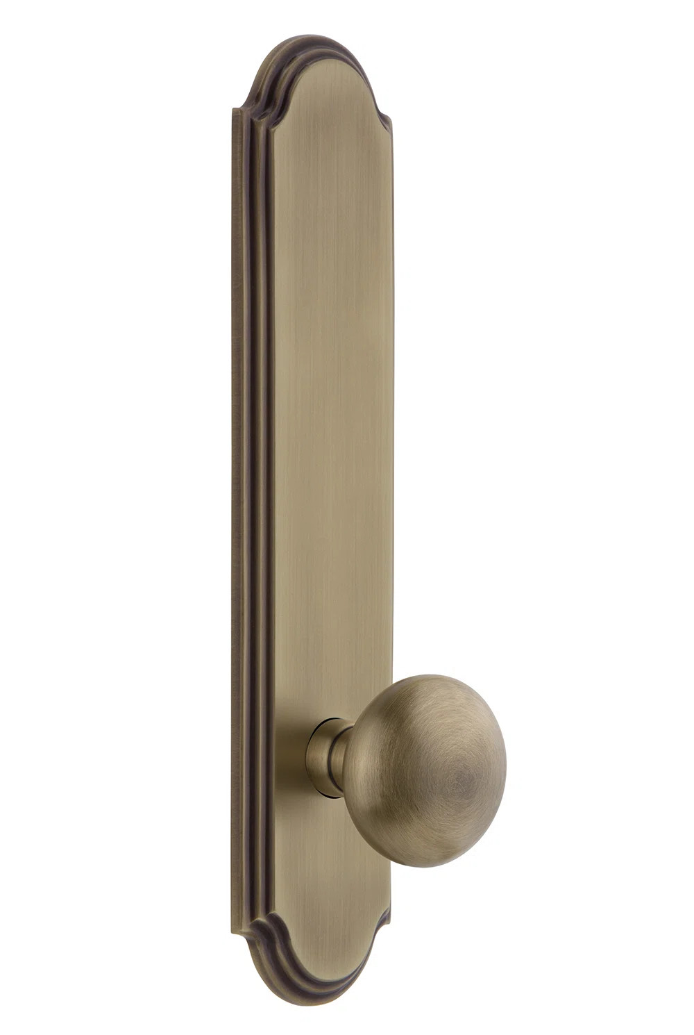 Grandeur Arc Tall Plate Single Dummy with Fifth Avenue Door Knob | Perigold