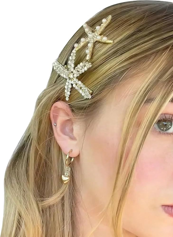 MAKEMECHIC Women's 3 Pcs Gold Starfish Hair Clip Duckbill Summer Hair Accessories Multicolor One-... | Amazon (CA)