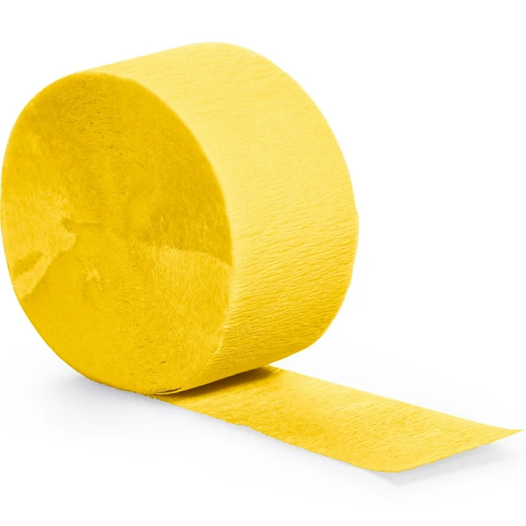 Way to Celebrate Crepe Streamer, Sunray Yellow, 150' | Walmart (US)
