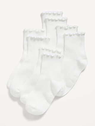 Lettuce-Edge Crew Socks 4-Pack for Toddler Girls & Baby | Old Navy (US)