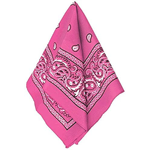 Vibrant Pink Premium Bandana - 20" x 20" (1 Pc.) - Soft Polyester Fabric - Ideal For Fashion, Outdoor Activities & DIY | Amazon (US)