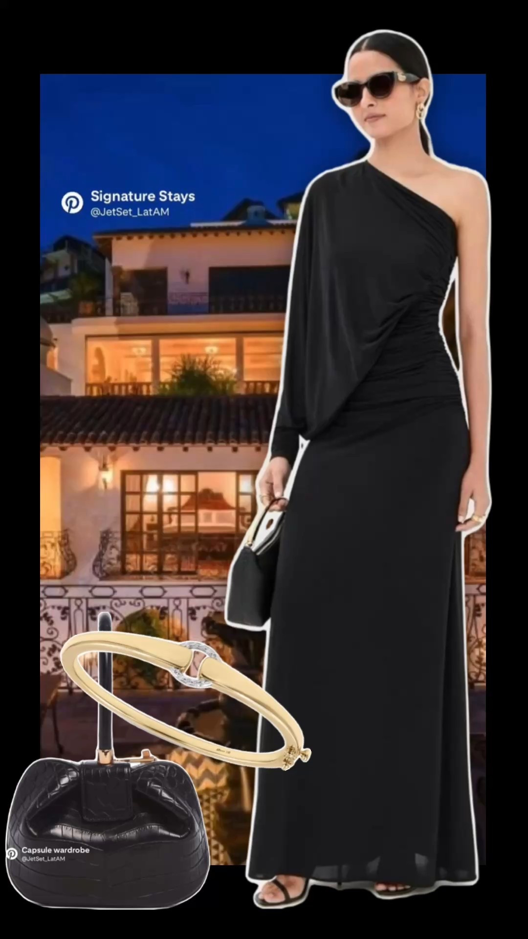 Black Evening Gown Outfit • Timeless Quiet Luxury Style

A one-shoulder black evening gown styled with sculptural accessories, sleek sunglasses, and a minimalist evening bag — a refined night-out look perfect for boutique hotels, sunset dinners, and sophisticated city escapes across Latin America.
Curated by Jet Set LatAM, this outfit blends modern glamour with effortless elegance. Save this for your next vacation, celebration, or evening event.


#LTKGiftGuide #LTKCyberWeek #LTKHoliday