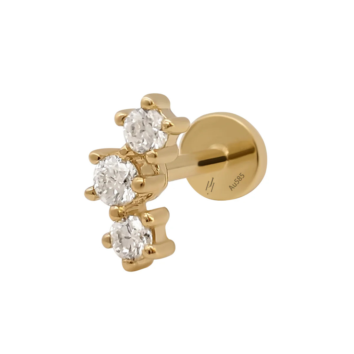 Topaz Diamond Flat Back Stud | Jaz Hand Made (Global)