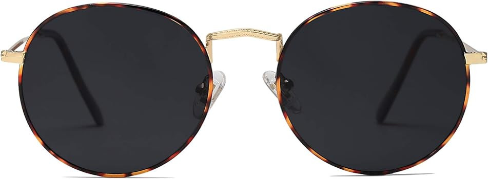 SOJOS Small Round Polarized Sunglasses for Women Men Classic Vintage Retro Shades UV400 SJ1014 | Amazon (US)