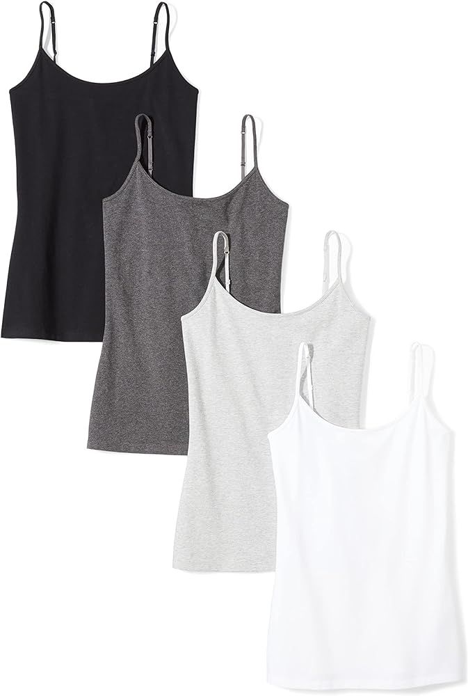 Amazon Essentials Women's Slim-Fit Camisole, Pack of 4 | Amazon (US)