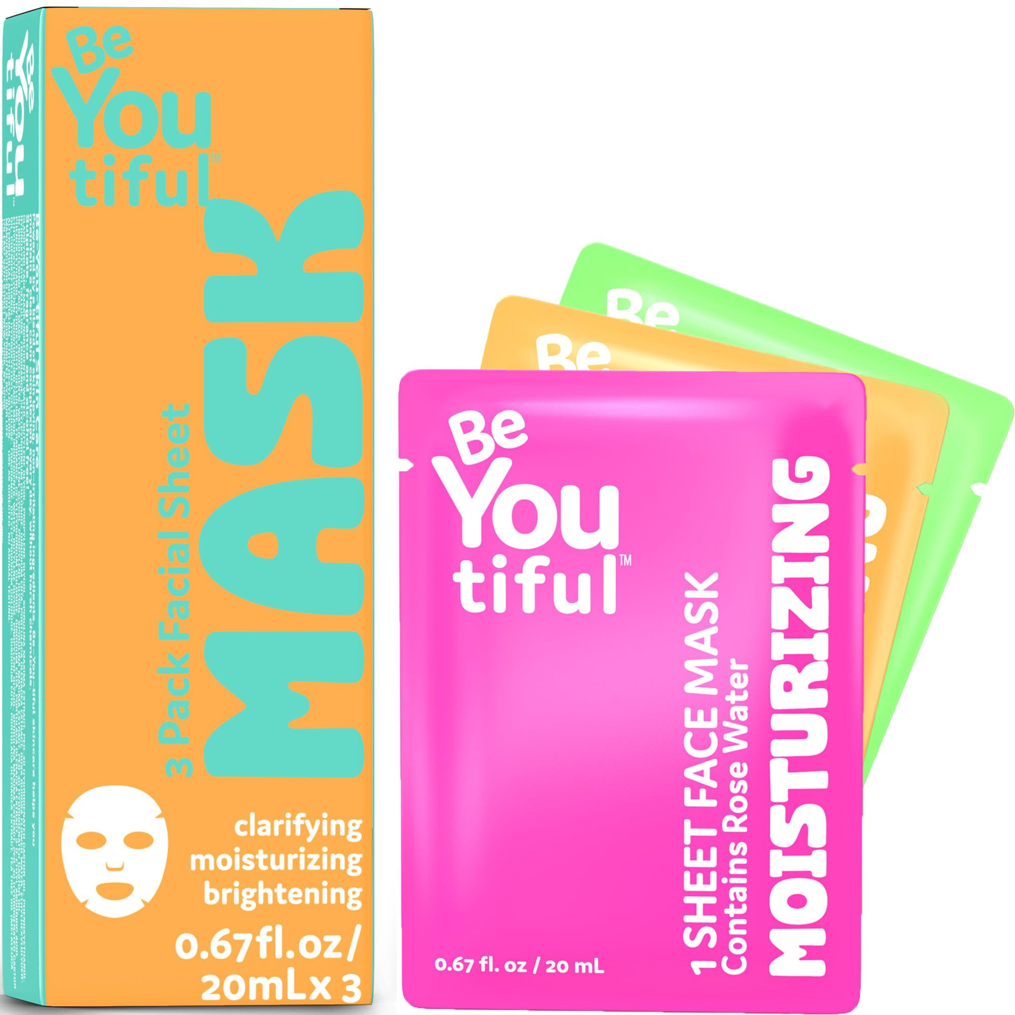 BeYoutiful Hydrating Easter Face Mask Spa Set for Kids and Teens, Easter Basket Stuffers, Skin Ca... | Amazon (US)