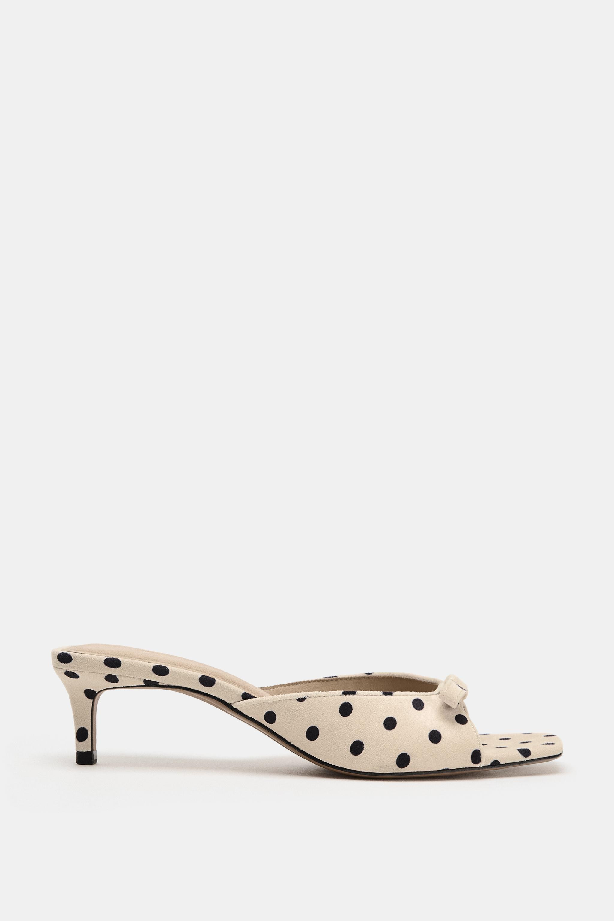 POLKA DOT MULE WITH BOW | Zara UK