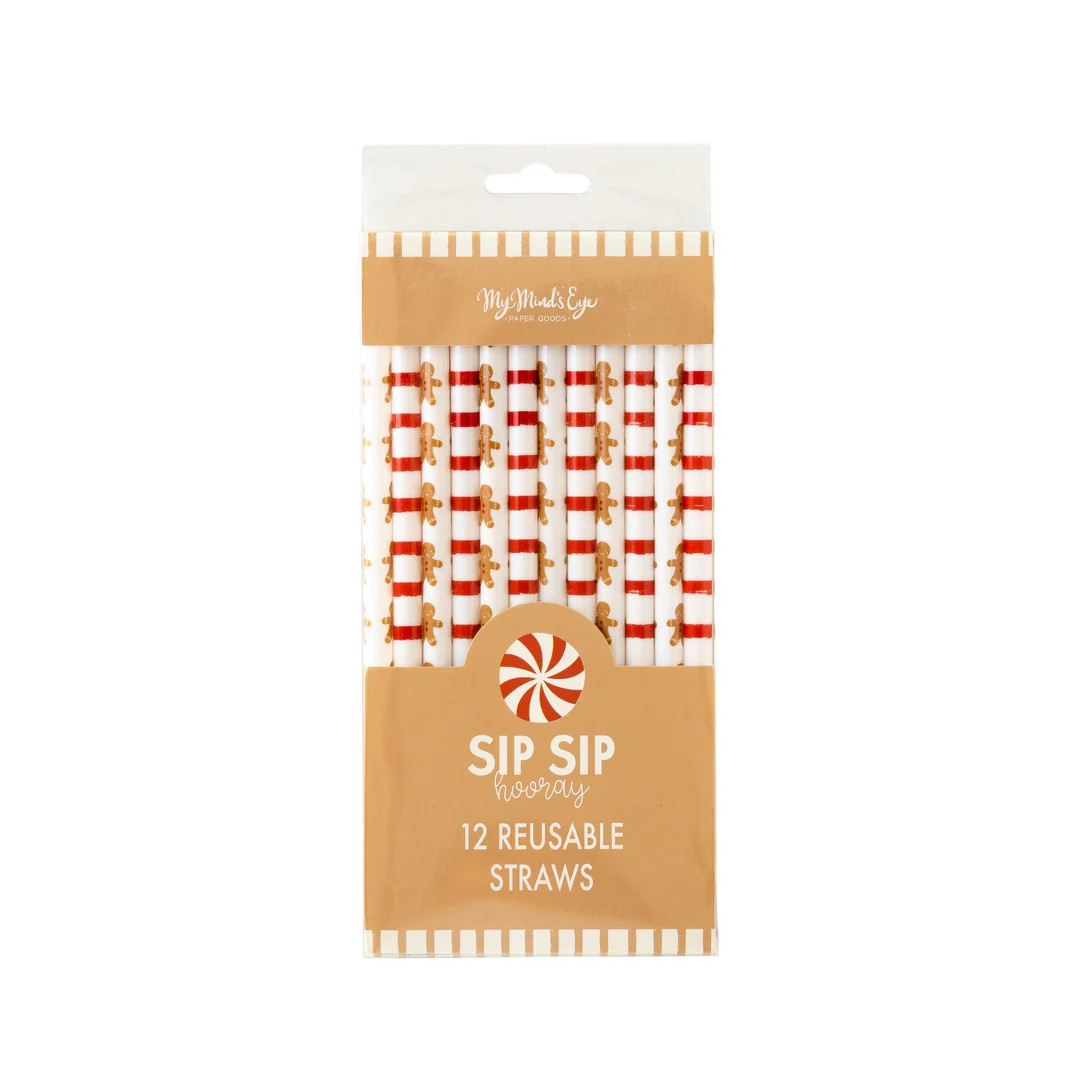 Gingerbread Reusable Straws | My Mind's Eye