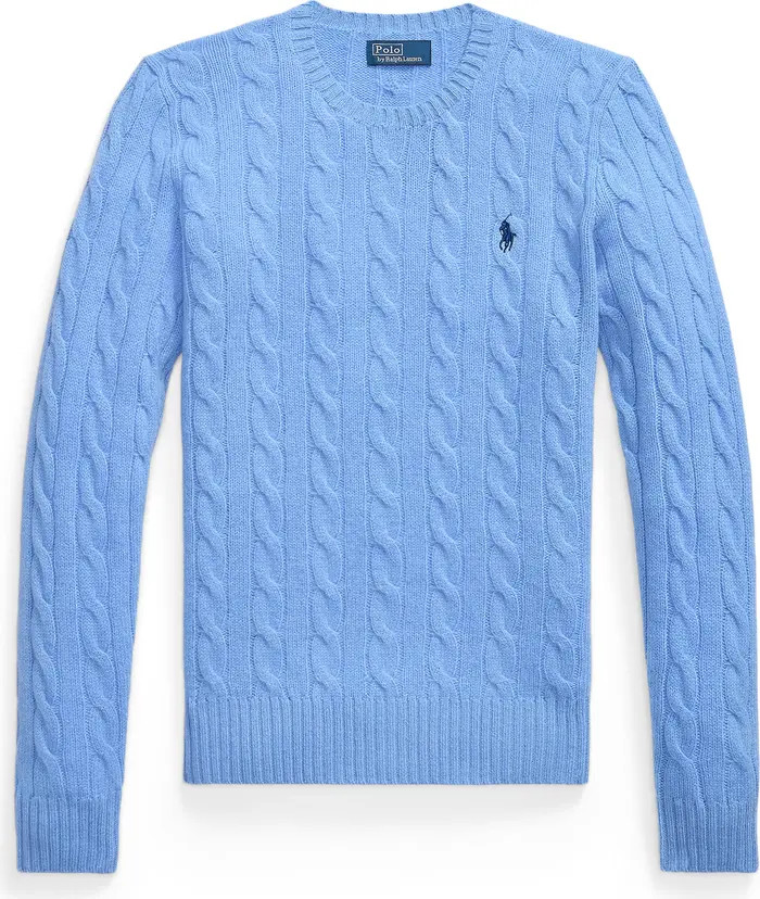 Polo Ralph Lauren Cable Wool & Cashmere Crewneck Sweater | Nordstrom | Nordstrom