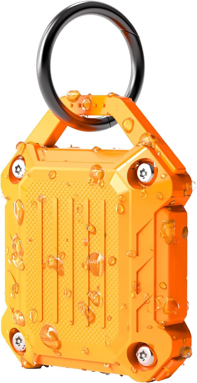 Dovick- Waterproof Airtag Keychain Holder Case,Screw Full Cover Compatible with Apple Air Tag Tra... | Amazon (US)