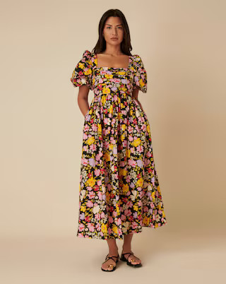 Nobody's Child Midaxi Dress Ariel Print | Simply Be (UK)