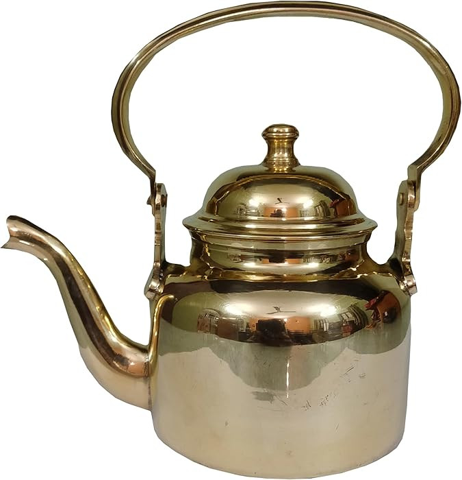 Rastogi Handicrafts Serving Tea,Coffee Pot Tea Kettle Indian Style (Brass 300 ml pot) | Amazon (US)