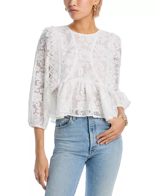 Lace Ruffle Blouse - Exclusive | Bloomingdale's (US)