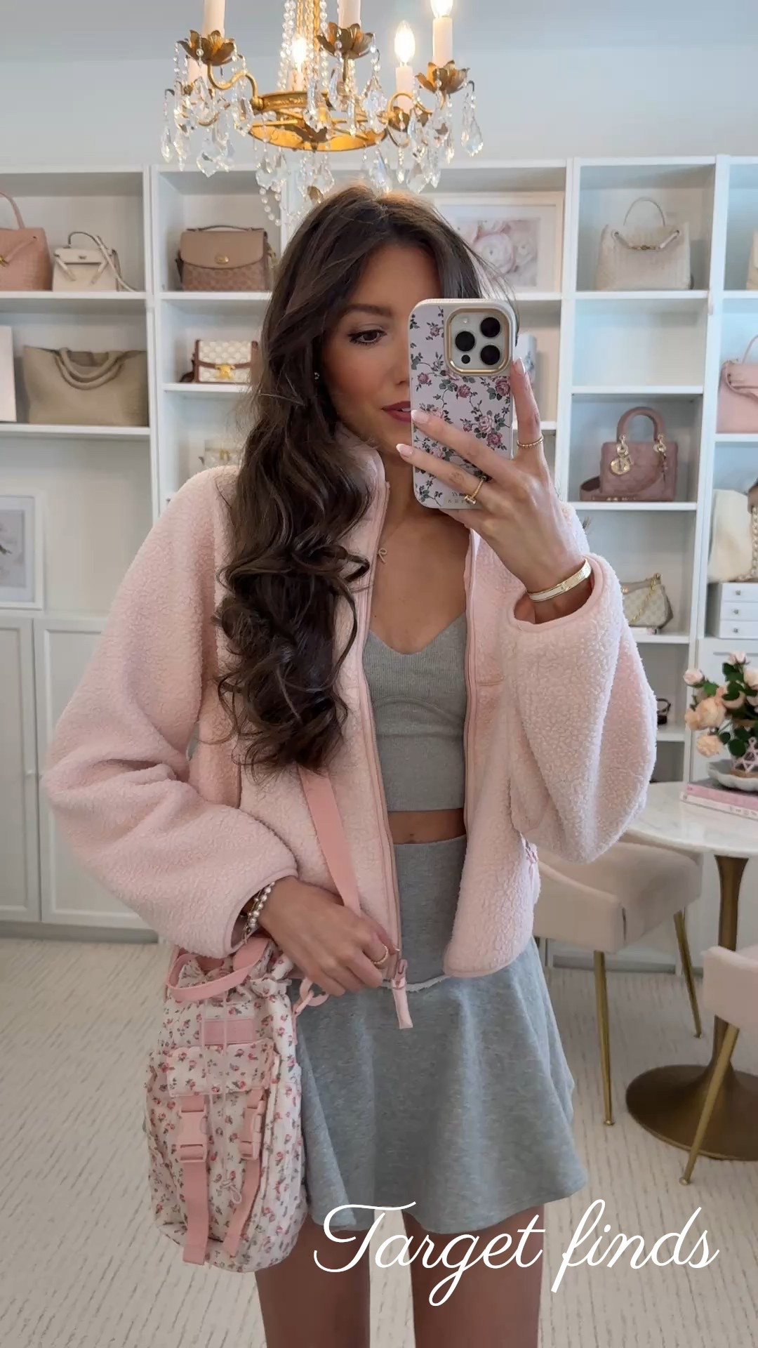 Target new arrivals! Their new activewear is so gorgeous and girly 🌸 this set is so soft and gifts true to size 🫶🏼 also styled with my Amazon fleece jacket and this water bottle bag from Blogilates 

#LTKActive #LTKSaleAlert #LTKFindsUnder50