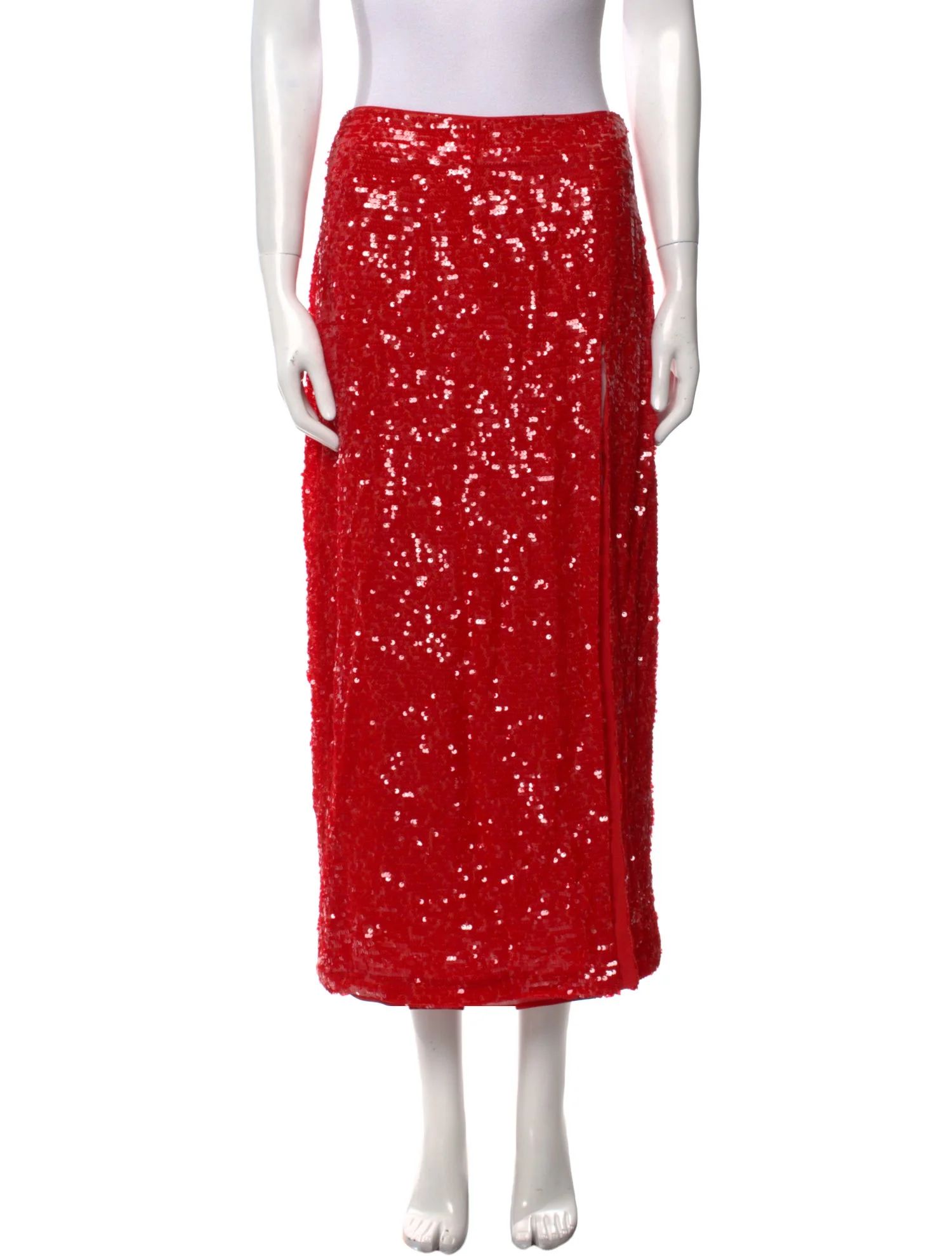 Sequin Embellishments Midi Length Skirt w/ Tags | The RealReal