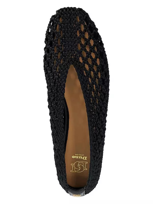Dune London Harleyn Woven Ballet Pumps - Black | Very (UK)