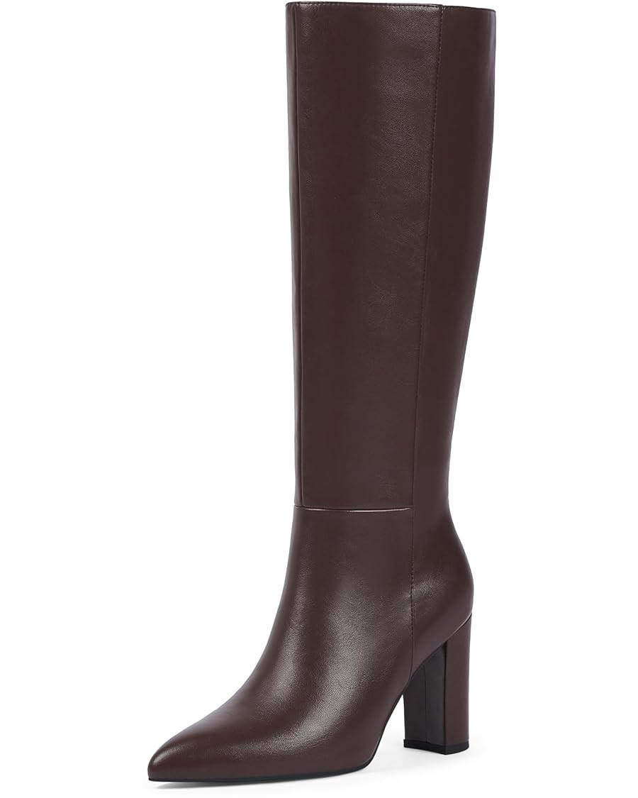 Modatope Knee High Women's Riding Boots - Tall, Long Calf High GoGo Chunky Faux Crocodile Boots -... | Amazon (US)