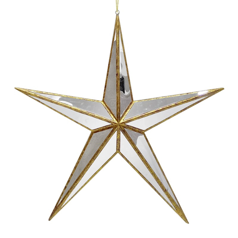 Gold Mirrored Star Ornament, 15.5" | At Home
