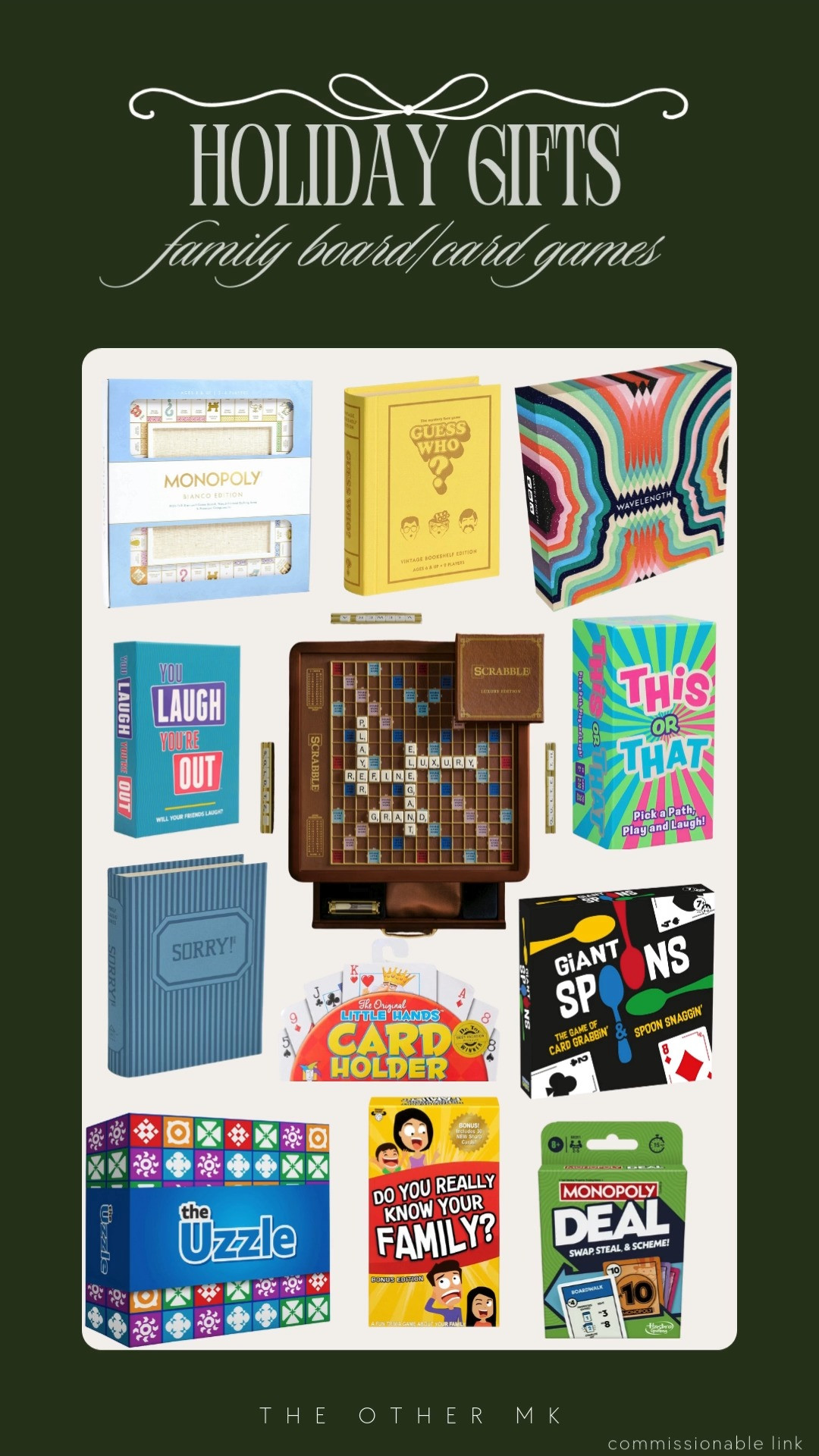 holiday gifts, Christmas gifts, trendy gifts, wishlist, holiday favorites, gifts for the family, board games, card games 

 

#LTKGiftGuide #LTKHoliday #LTKSaleAlert