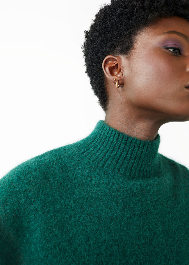 Cropped Mock Neck Knit Sweater | & Other Stories US