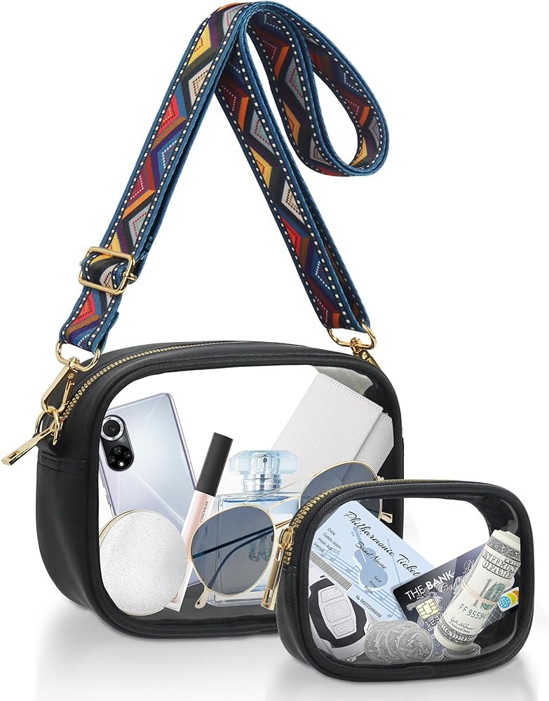 KETIEE Clear Crossbody Bag, Stadium Approved Clear Purse Bag for Concerts Sports Events Festivals | Amazon (US)