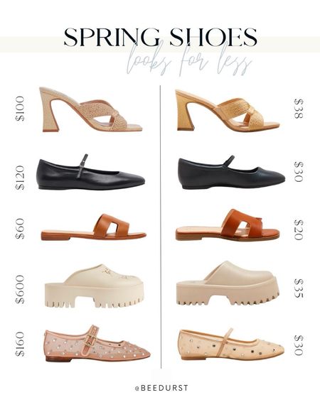 Spring shoes, sandals, summer shoes, ballet flats, mule shoes, leather slides, nude heels, spring outfit, summer outfit, looks for less, work wear

#LTKstyletip #LTKshoecrush #LTKfindsunder50