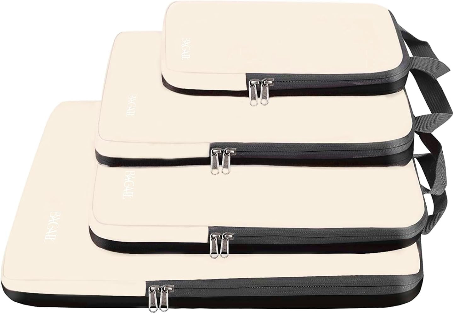 BAGAIL 4 Set/6 Set Compression Packing Cubes Travel Accessories Expandable Packing Organizers(Bei... | Amazon (US)