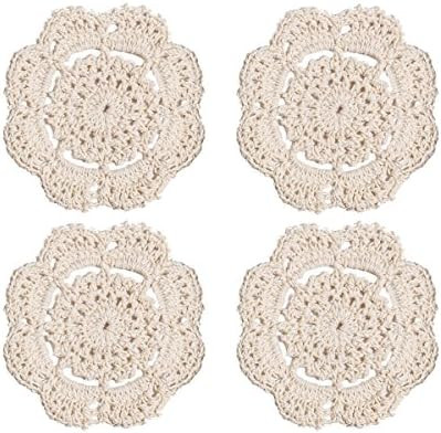 Phantomon Doilies Crochet Cotton Lace Round Handmade Coasters Small Doilies Cloth 4 Inch, Pack of... | Amazon (CA)