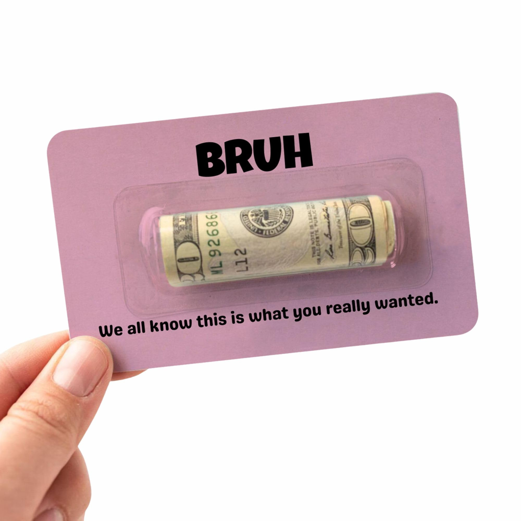 Money Holder - Handmade Bruh Funny Cash Holder for Gifts, Birthdays, Graduations - Unique & Styli... | Amazon (US)
