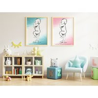 The Birth Poster in Scale 11, Baby Sketch, Custom Newborn Print, Baby's Birth Nursery Wall Art, Pers | Etsy (US)