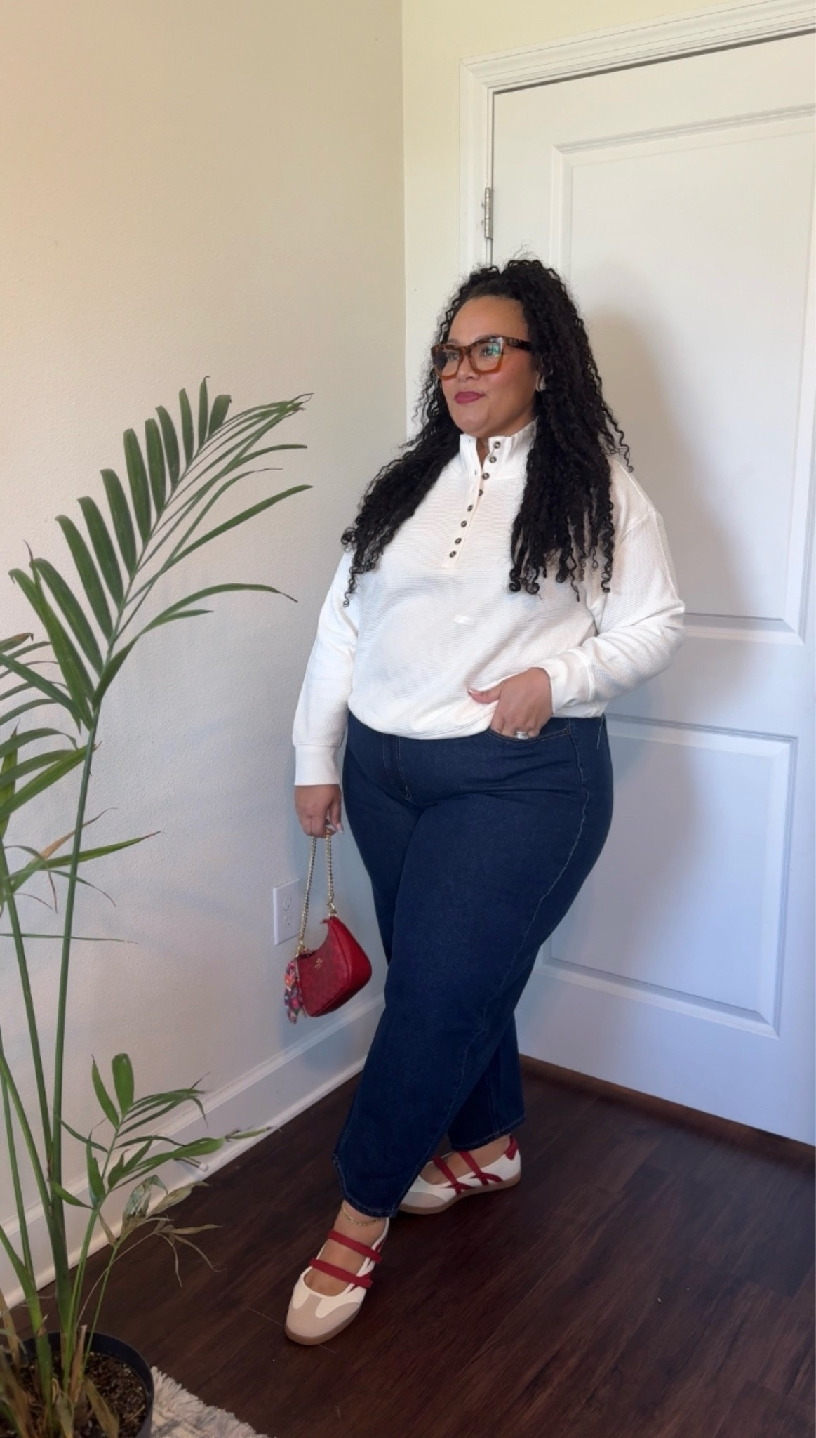 Easy everyday look from @Walmart 🤎 Love the white top with jeans and these cute red sandals.

#WalmartStyle #EverydayStyle #CasualOutfit #PlusSizeFashion 

 #LTKootd #LTKU #LTKPlusSize