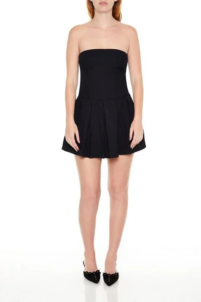 Pleated Strapless Bow Mini Dress | Forever 21