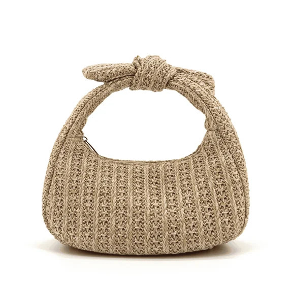 Like Dreams Women's Aimee Mini Straw Top Handle Bag, Tan | Walmart (US)