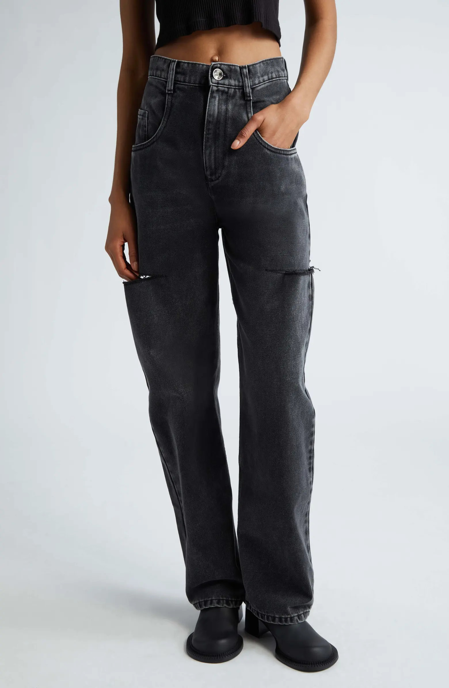 Ripped Side Cutout Jeans | Nordstrom