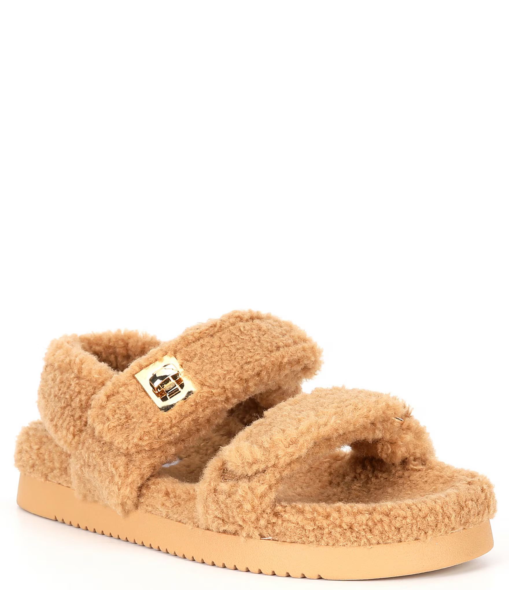 Mona-S Faux Fur Platform Dad Sandals | Dillard's