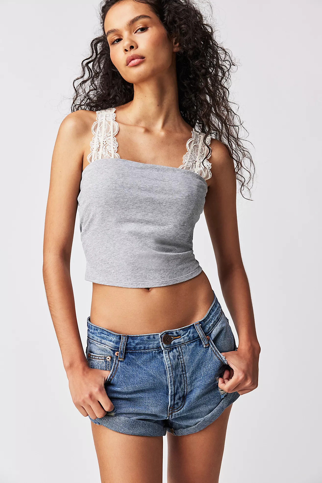 OneTeapsoon Bandits Low-Waist Denim Shorts | Free People (Global - UK&FR Excluded)