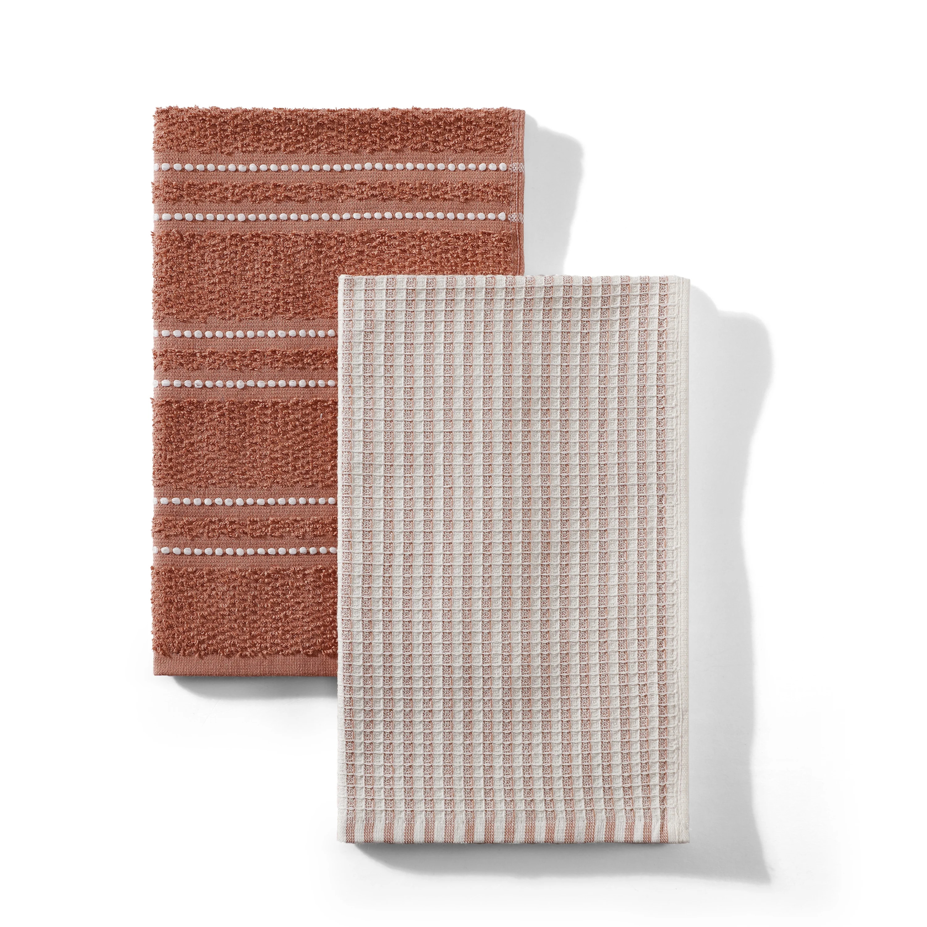 Better Homes & Gardens Terracotta Clay Waffle Kitchen Towel 2 Pack | Walmart (US)