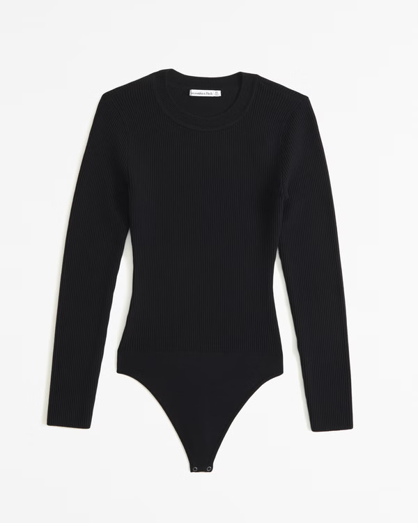 Women's Long-Sleeve Ottoman Crew Bodysuit | Women's Tops | Abercrombie.com | Abercrombie & Fitch (US)