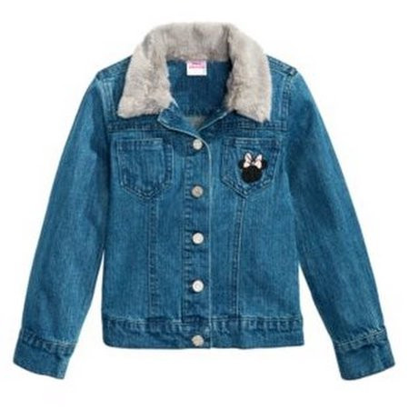 Disney Little Girls Faux-Fur-Trim Denim Minnie Mouse Jacket Size 4 | Walmart (US)