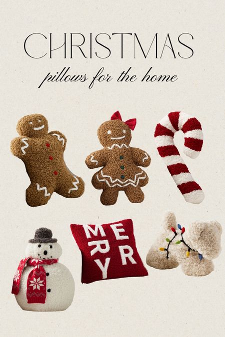 Holiday pillows • Christmas decor • pottery barn • gingerbread man

#LTKSeasonal #LTKHoliday