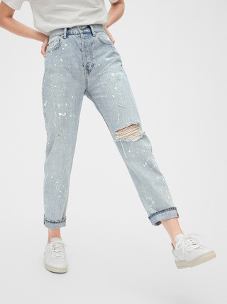 Sky High Distressed Cheeky Straight Jeans | Gap (US)