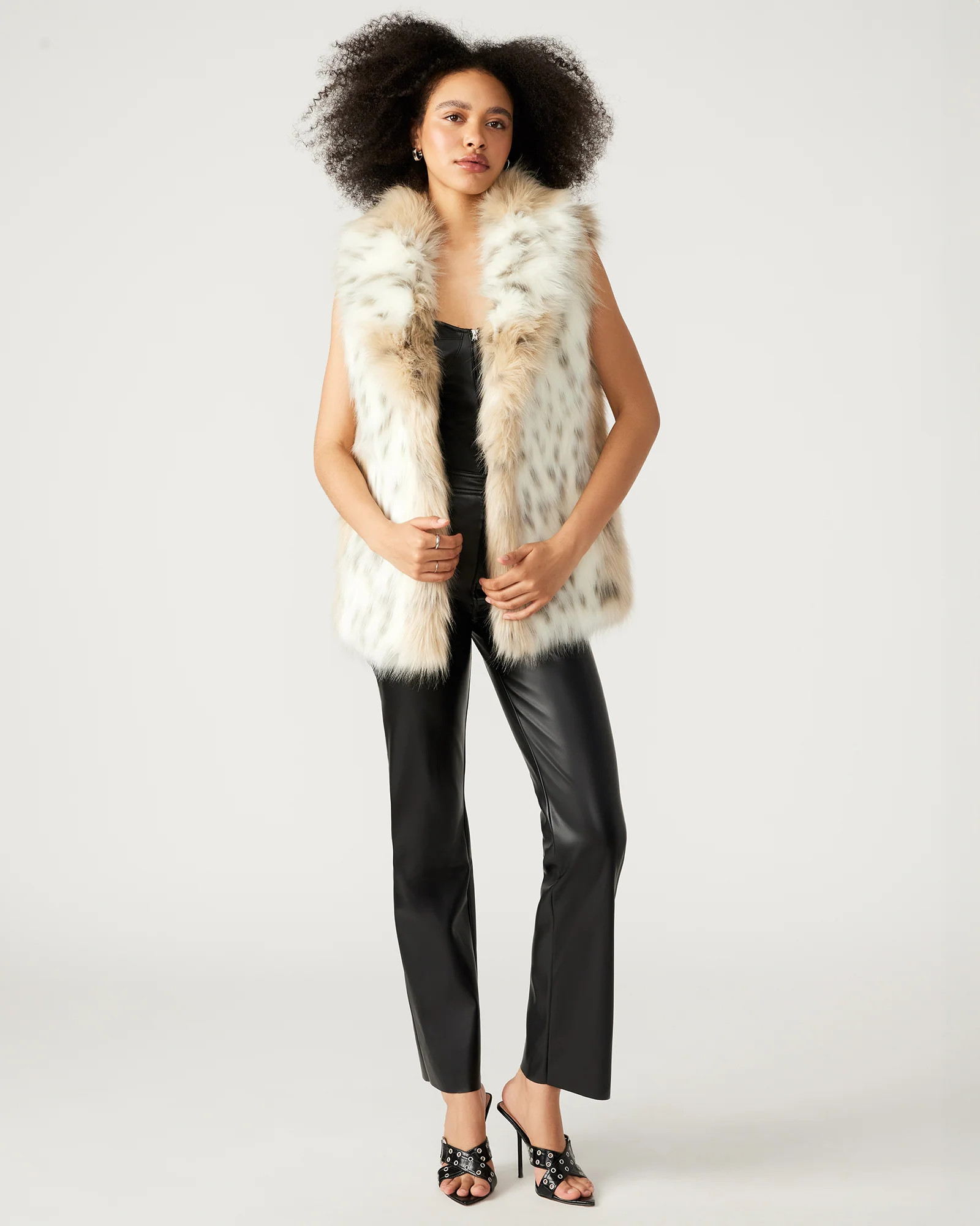 RUBICON Snow Leopard Women's Faux Fur Vest | Steve Madden (US)