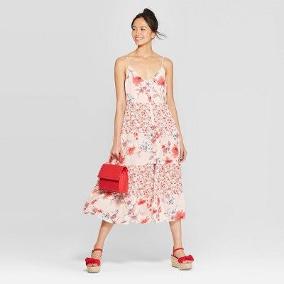 Target/Women/Women's Clothing/Dresses‎product description pageWomen's Floral Print Scoop Neck S... | Target