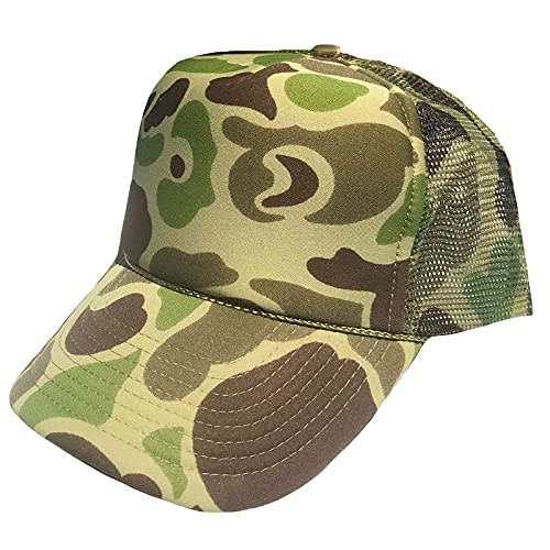 Impecgear Two Tone Camo Hunting Trucker Baseball Foam Mesh Hats Caps for Outdoors Travel (CSC 001 - Green Camo) | Amazon (US)
