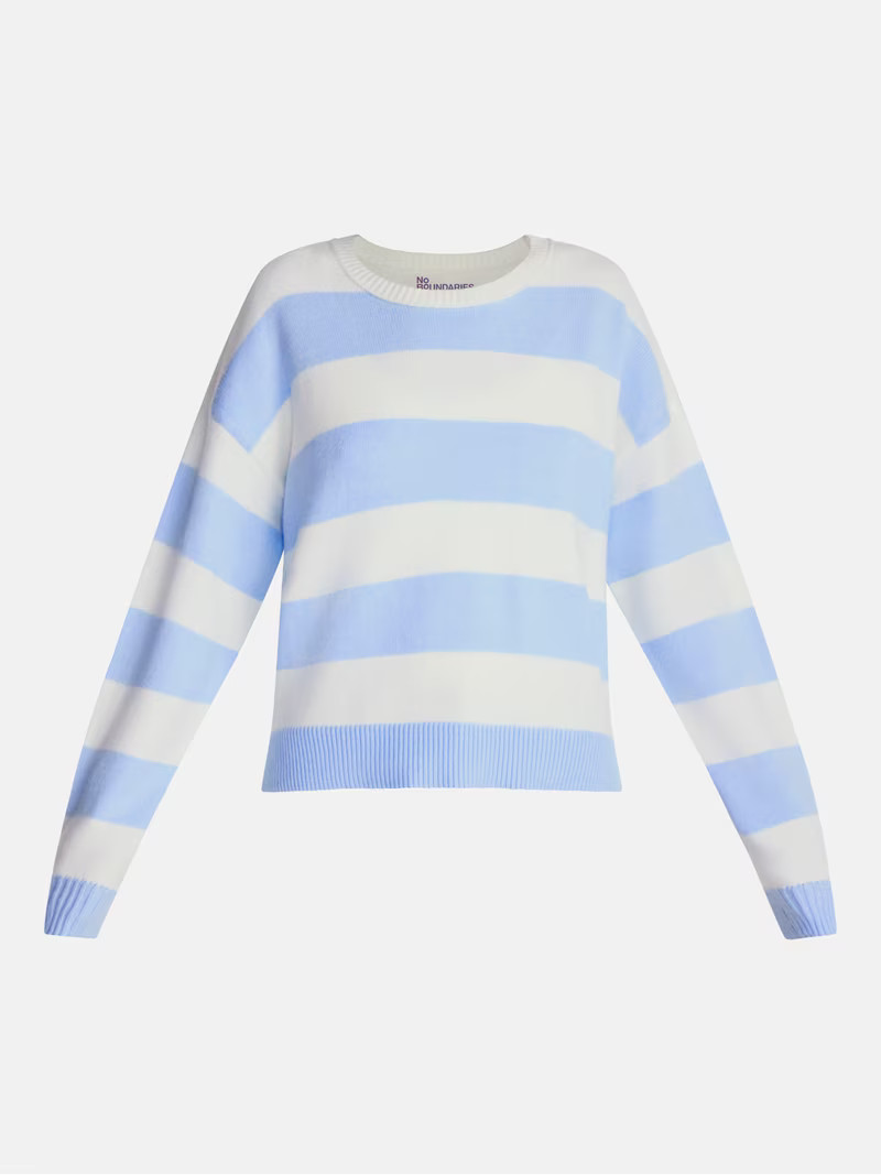 No Boundaries Essential Crewneck Sweater, Lightweight, Women's and Women's Plus XXS-4X | Walmart (US)