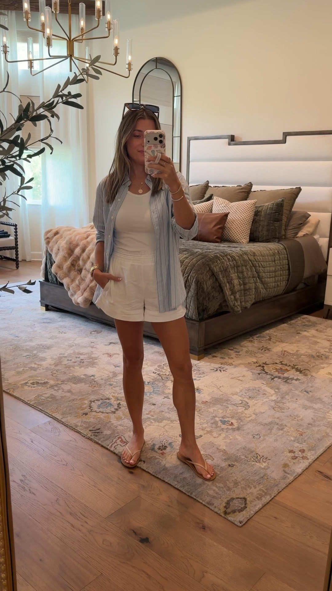 Target OOTD; wearing a small tank, small button down, xs shorts

#LTKmomlife #LTKgrwm #LTKootd