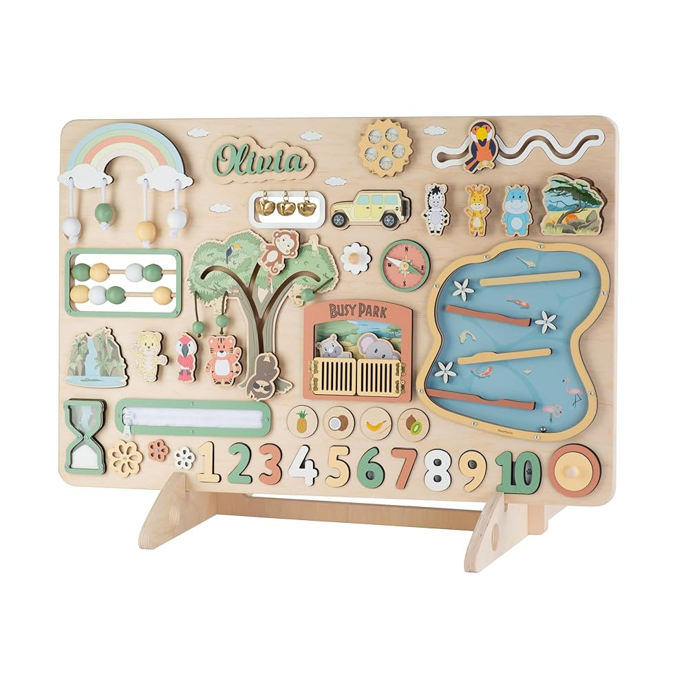Personalized Busy Board, Busy Board XXL, Educational Toy, Sorter Toy, Baby Boy Custom Gift, 2 Yea... | Amazon (US)